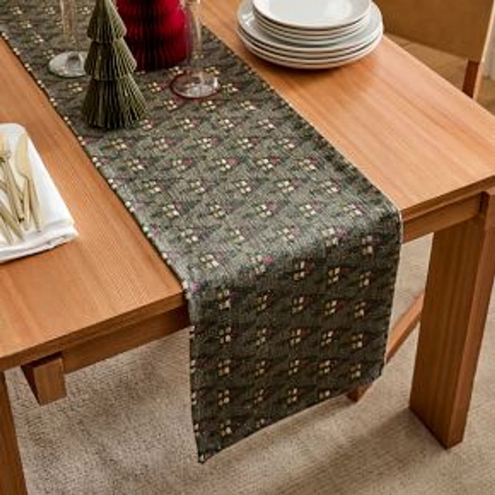 Tree Table Runner, Dark Olive 