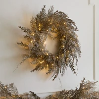 Faux Shimmer Wreath & Garland | West Elm