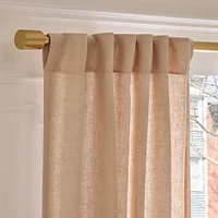 Open Box: European Flax Linen Curtain, Dark Flax, 48x84