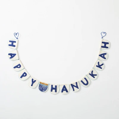 Happy Hanukkah Felt Garland | West Elm