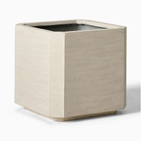 Beveled Ficonstone Indoor/Outdoor Planters | West Elm