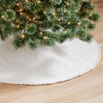 Felt Pom Pom Tree Skirt, 48" D