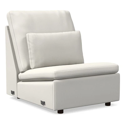 Chip & Dent: Harmony Modular Motion Power Recliner Dwn Blnd Performance Yrn Dyd Linen Wve Albster CS