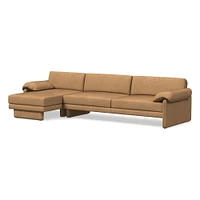 Parry Leather 2-Piece Chaise Sectional (123") | West Elm