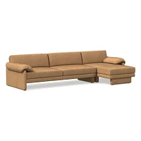 Parry Leather 2-Piece Chaise Sectional (123") | West Elm