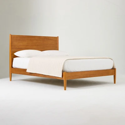 Mid-Century Bed, Twin, Pebble