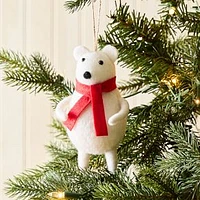 Felt Polar Bear Ornament