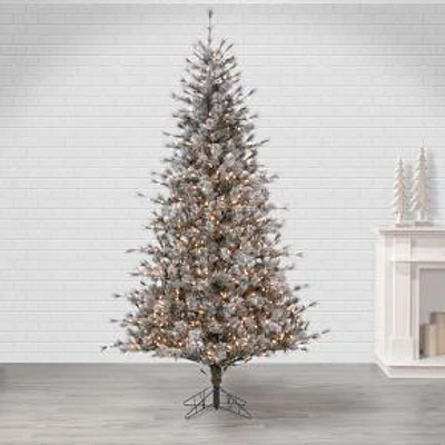 Pre-Lit Faux Flocked Scotch Tree, 7.5ft