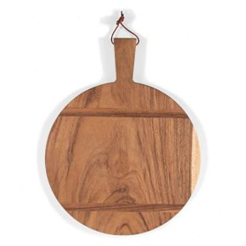 Madera Round Charcuterie Board, 22.5x18, Caribbean Walnut