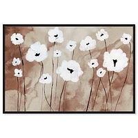 Oliver Gal Flower Field Landscape Framed Canvas Wall Art