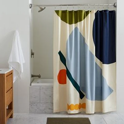 Balance Shape Shower Curtain, Multi, 72"x74"