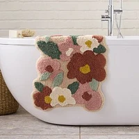 Wildflower Bath Mat, Pink Peony