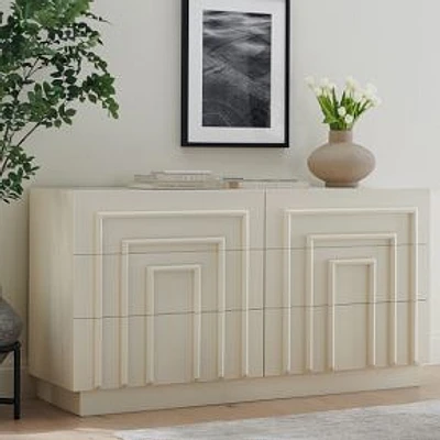 Harway 60" 6 Drawer Dresser , Ivory