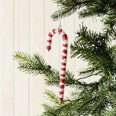 Beaded Candy Cane Ornament