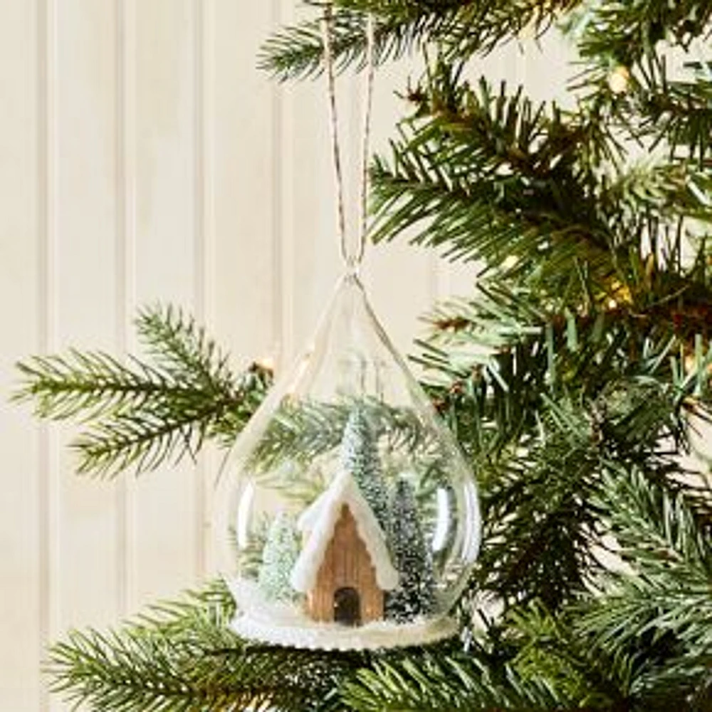 Glass Clouche Ornament