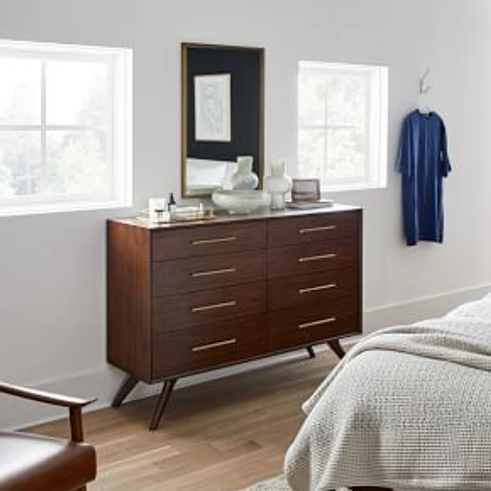 Wright (60") 8-Drawer Dresser, Dark Walnut