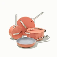 Caraway Ceramic Nonstick 9-Piece Cookware & Storage Set - Perracotta | West Elm