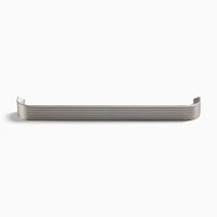 Reeded Drawer Hardware, 4" Pull, Brushed Nickel