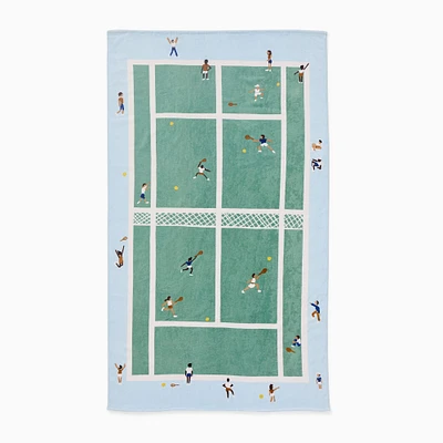 Tennis Scene Beach Towel | West Elm