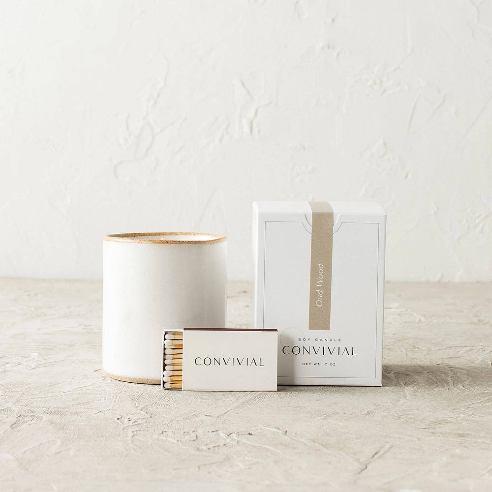 Convivial Oud Wood Minimal Candle | West Elm