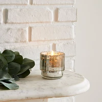 Mercury Glass Fluted Candles - Cypress Sage | West Elm