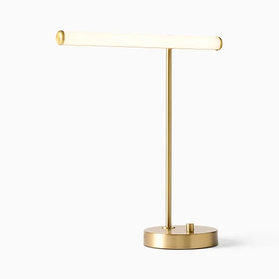 Light Rods LED Table Lamp Antique Brass  (19")