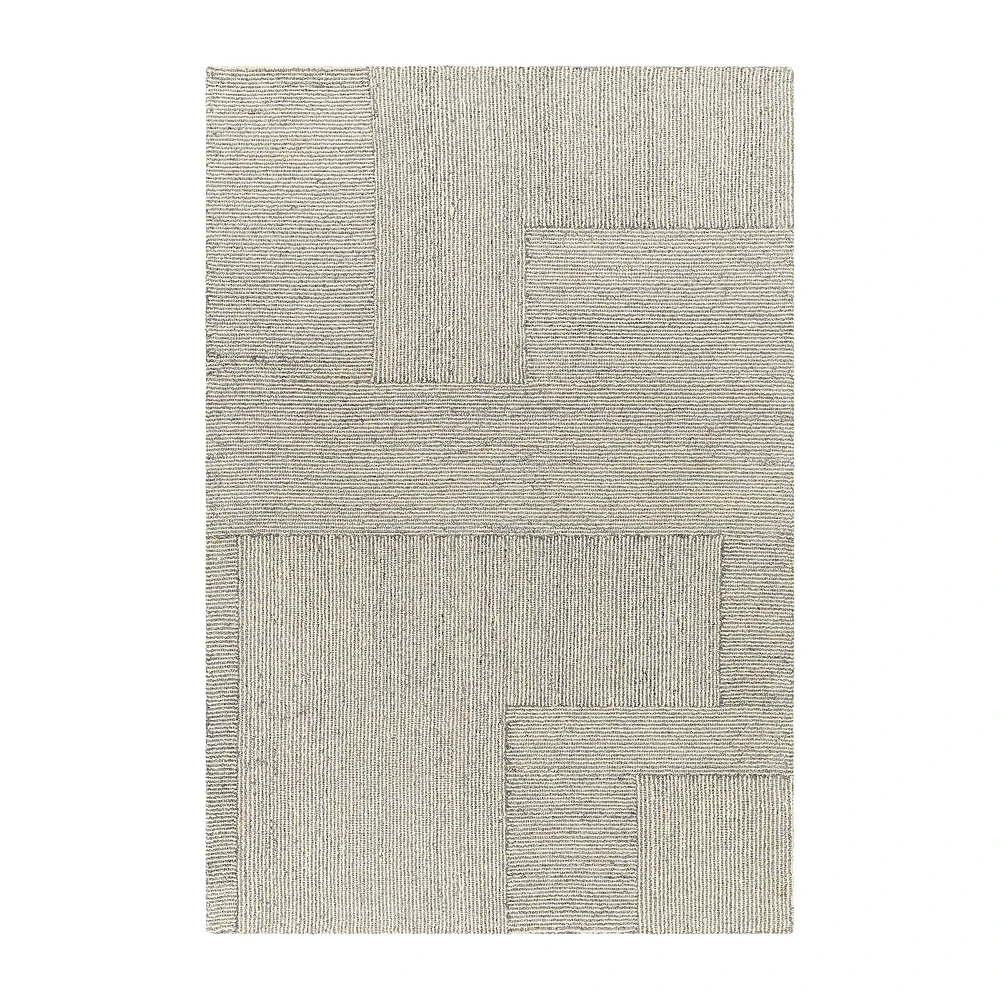 Chip & Dent: Kline Tufted Wool Rug, 5'x7.6", Deep Gray