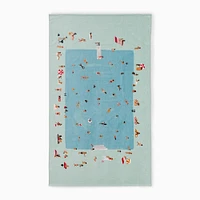 Pool Scene Beach Towel | West Elm