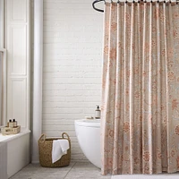 Batik Floral Shower Curtain | West Elm