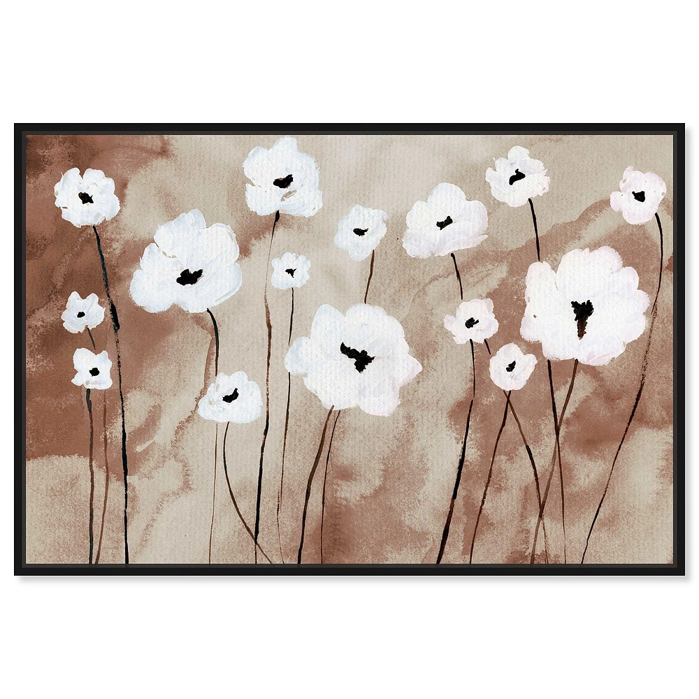 Flower Field Landscape Framed Canvas Wall Art | West Elm