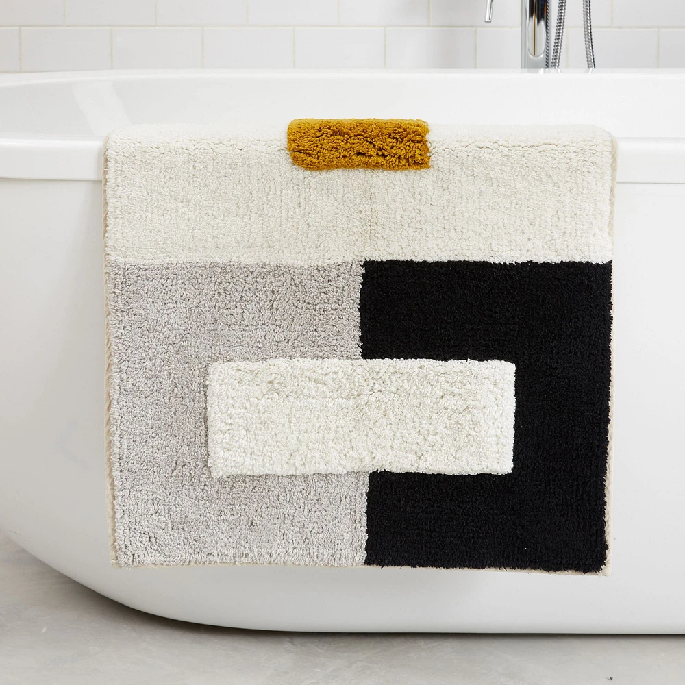 Color Block Bath Mat, Dark Horseradish, 20"x34"