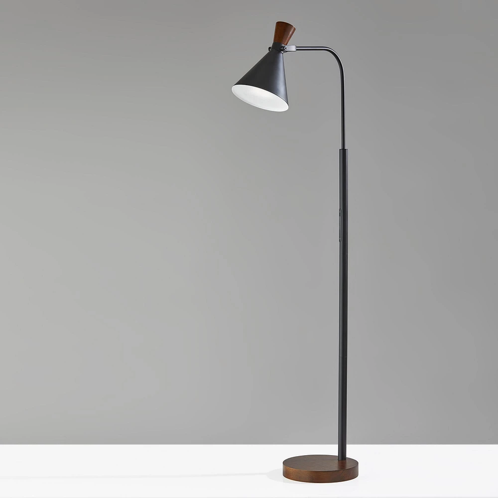 Walnut LED Task Floor Lamp | West Elm