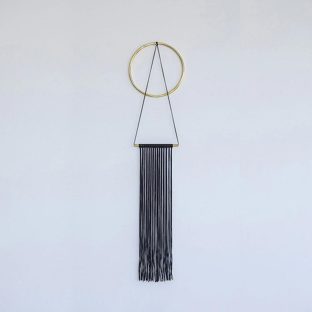 Aurea Walldeco Brass & Black Wall Hanging | West Elm