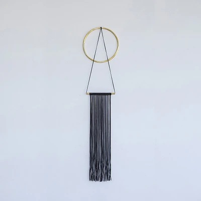 Aurea Walldeco Small Brass & Black Wall Hanging | West Elm