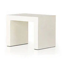 Concrete Waterfall Outdoor Side Table (26") | West Elm