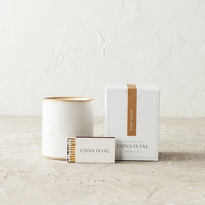 Convivial Amber Santal Minimal Candle | West Elm