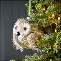 Owl Glass Ball Ornament | West Elm