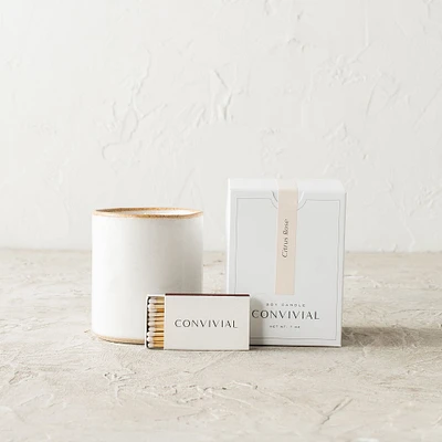 Convivial Citrus Rose Minimal Candle | West Elm