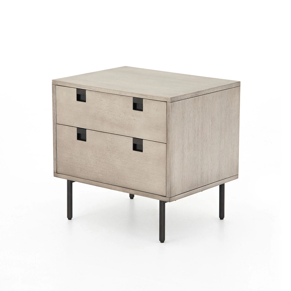 Iron & Acacia 2-Drawer Nightstand (24") | West Elm