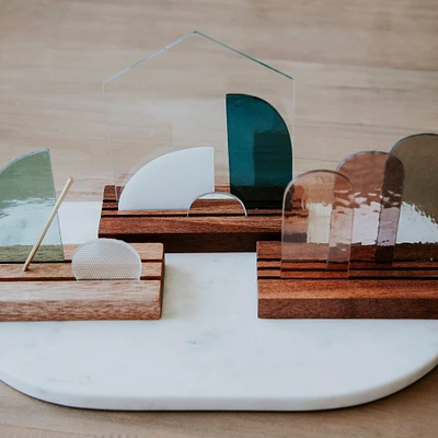 SZKLO Glass Modern Stained Glass Nativity Set | West Elm