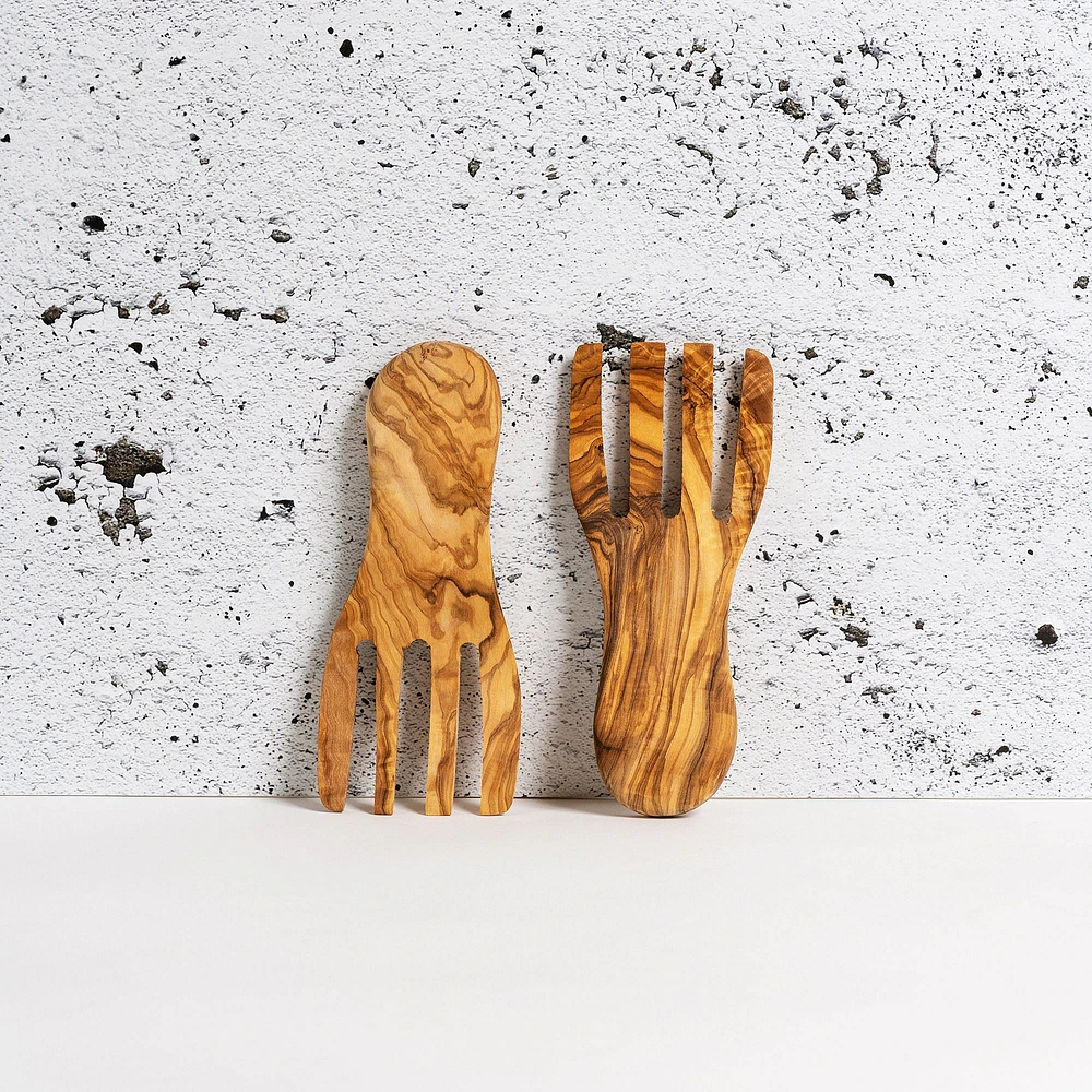 Gharyan Stoneware Salad Servers | West Elm