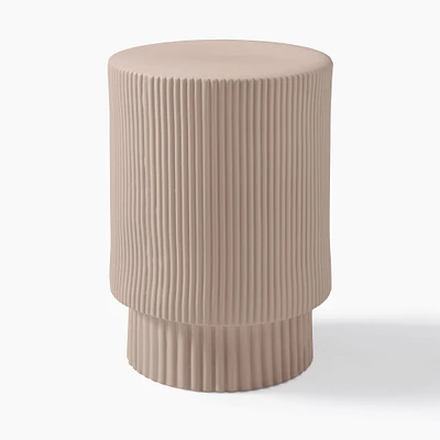 Fluted Ceramic Side Table (13"–16") | West Elm