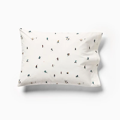 Organic Cotton Percale Skiers Sheet Set & Pillowcases | West Elm