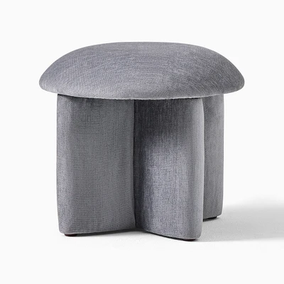 Madeline Ottoman, Performance Distressed Velvet, Graphite, CS