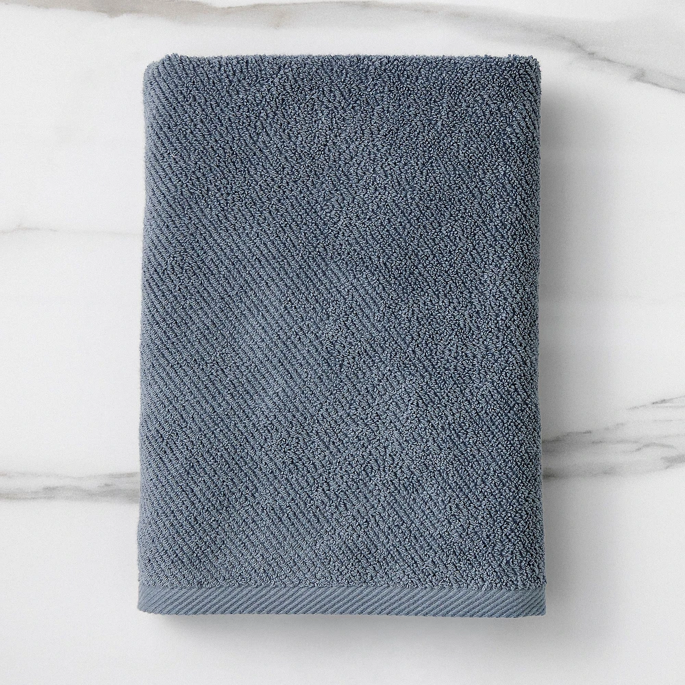 Diagonal Ribbed Towels | West Elm