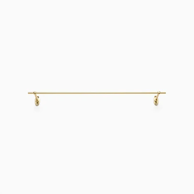 Agnes Bath Hardware, Towel Bar, 18 Inch Length, Metal, Antique Brass