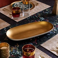 Pure Metallic Stoneware Platter | West Elm