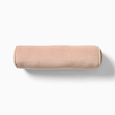 Classic Cotton Velvet Bolster Pillow | West Elm