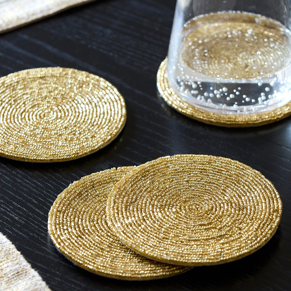 Glass Beaded Coaster Sets | West Elm