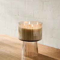 Luster Glass Pedestal Candles – Iced Elm & Bergamot | West